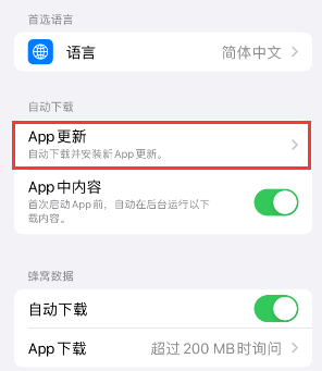 田家庵苹果15维修中心如何让iPhone15APP自动更新